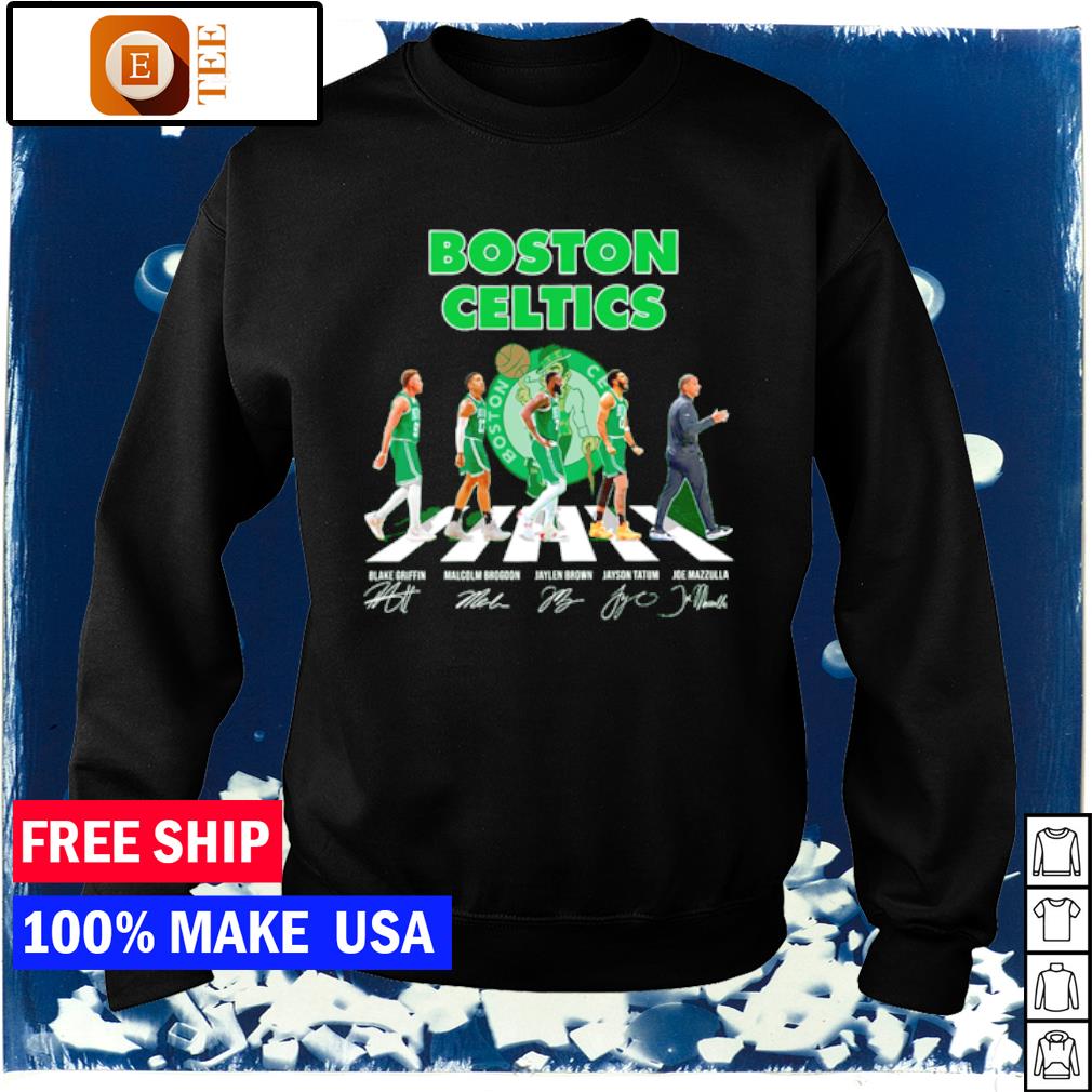 Celtic Pride T Shirt Boston Celtics Team Abbey Road Signatures - Peanutstee